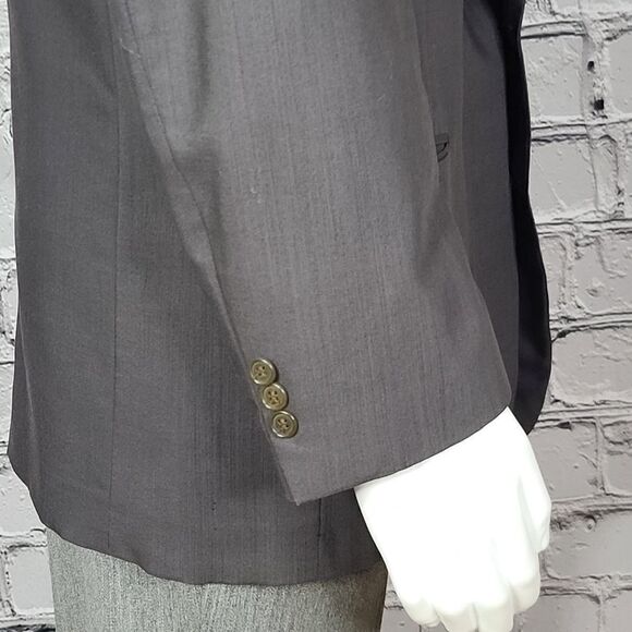 Yves Saint Laurent Wool Grey Blazer, 42R - Picture 3 of 11